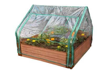 Image showing  4 ft. L x 4 ft. W Clear Extendable Cold Frame Greenhouse