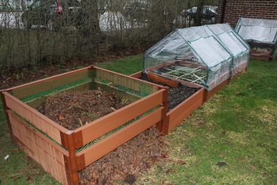 Image showing  4 ft. L x 4 ft. W Clear Extendable Cold Frame Greenhouse