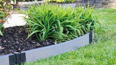Image showing  Weathered Wood Curved Landscape Edging Kit 16 ft. - 2 in. Profile, 300001039
