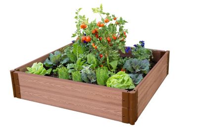 Image showing  Classic Sienna Raised Garden Bed 4 ft. x 4 ft. x 11 in. - 1 in. Profile, 300001061