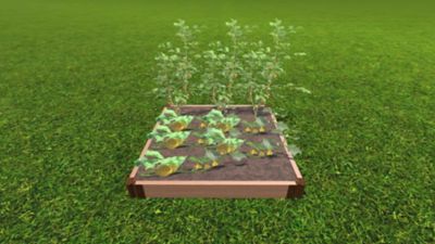 Image showing  Classic Sienna Raised Garden Bed 4 ft. x 4 ft. x 5.5 in. - 2 in. Profile, 300001080