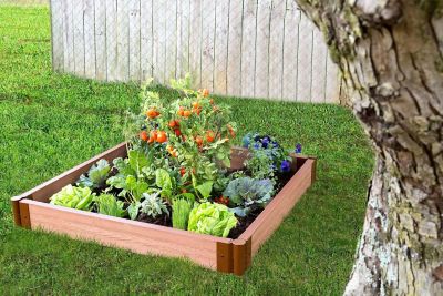 Image showing  Classic Sienna Raised Garden Bed 4 ft. x 4 ft. x 5.5 in. - 2 in. Profile, 300001080