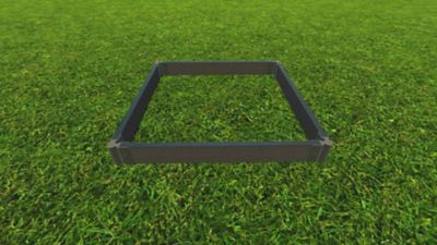 Image showing  Weathered Wood Raised Garden Bed 4 ft. x 4 ft. x 5.5 in. - 2 in. Profile, 300001081