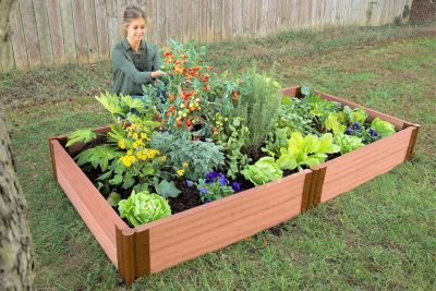 Image showing  Classic Sienna Raised Garden Bed 4 ft. x 8 ft. x 11 in. - 2 in. Profile, 300001091