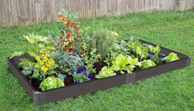 Image showing  Weathered Wood Raised Garden Bed 4 ft. x 8 ft. x 5.5 in. - 2 in. Profile, 300001092