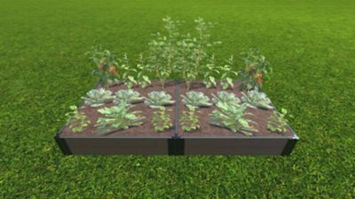 Image showing  Weathered Wood Raised Garden Bed 4 ft. x 8 ft. x 11 in. - 1 in. Profile, 300001423