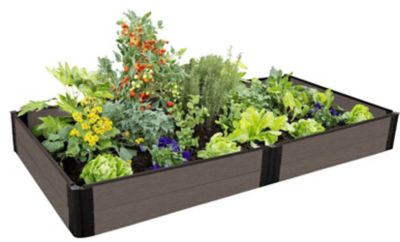 Image showing  Weathered Wood Raised Garden Bed 4 ft. x 8 ft. x 11 in. - 1 in. Profile, 300001423