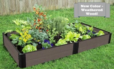 Image showing  Weathered Wood Raised Garden Bed 4 ft. x 8 ft. x 11 in. - 1 in. Profile, 300001423