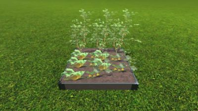 Image showing  Weathered Wood Raised Garden Bed 4 ft. x 4 ft. x 5.5 in. - 1 in. Profile, 300001425