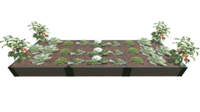 Frame It All Weathered Wood Raised Garden Bed 4 ft. x 12 ft. x 11 in. - 1 in. Profile, 300001434