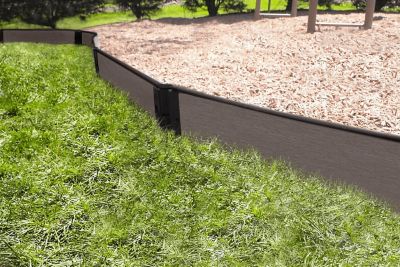 Image showing  Weathered Wood Straight Playground Border 16 ft. - 1 in. Profile, 300001445