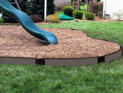 Image showing  Weathered Wood Curved Playground Border 16 ft. - 1 in. Profile, 300001447