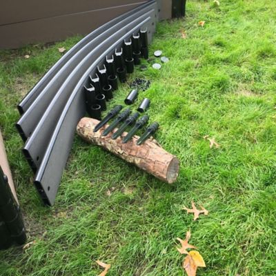 Image showing  Weathered Wood Curved Playground Border 16 ft. - 1 in. Profile, 300001447