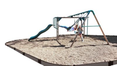 Image showing  Weathered Wood Curved Playground Border 16 ft. - 1 in. Profile, 300001447
