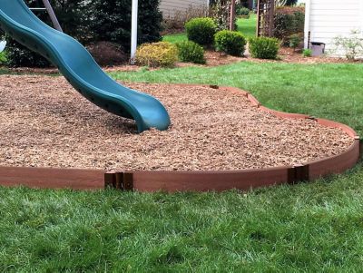 Frame It All Classic Sienna Curved Playground Border 16 ft. - 1 in. Profile, 300001751