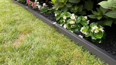 Image showing  Weathered Wood Straight Landscape Edging Kit 16 ft. - 2 in. Profile, 300001785