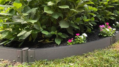 Image showing  Weathered Wood Curved Landscape Edging Kit 16 ft. - 1 in. Profile, 300001810