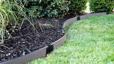 Image showing  Weathered Wood Curved Landscape Edging Kit 16 ft. - 1 in. Profile, 300001810