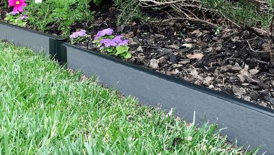 Image showing  Weathered Wood Straight Landscape Edging Kit 16 ft. - 1 in. Profile, 300001811