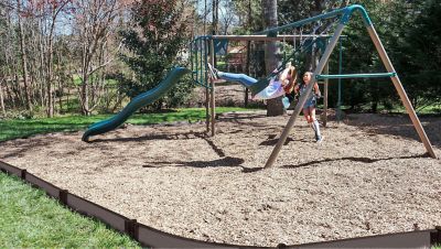 Image showing  Weathered Wood Curved Playground Border 16 ft. - 2 in. Profile, 300001852