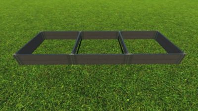 Image showing  Weathered Wood Raised Garden Bed 4 ft. x 12 ft. x 11 in. - 2 in. Profile, 300002076