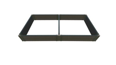 Frame It All Weathered Wood Raised Garden Bed 4 ft. x 8 ft. x 11 in. - 2 in. Profile, 300002092