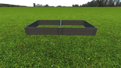 Image showing  Weathered Wood Raised Garden Bed 4 ft. x 8 ft. x 11 in. - 2 in. Profile, 300002092