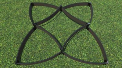 Image showing  Weathered Wood Raised Garden Bed Versailles Sunburst 8 ft. x 8 ft. x 11 in. - 1 in. Profile, 800001092