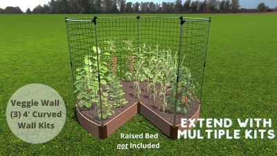 Image showing  4 ft. Steel Curved Stack and Extend Veggie Wall Trellis