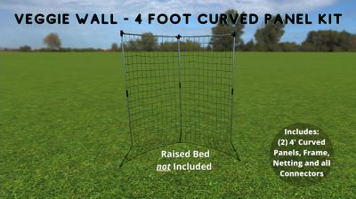 Image showing  4 ft. Steel Curved Stack and Extend Veggie Wall Trellis