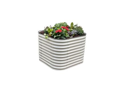 Image showing  6-in-1 Modular Metal Raised Garden Bed Kit, White