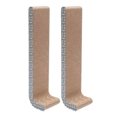 FurHaven Standard Wall-Mounted Corrugated Cat Scratcher 2-Pack with Catnip, Standard Size