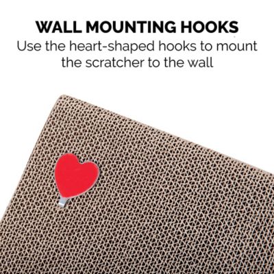 Image showing  Standard Wall-Mounted Corrugated Cat Scratcher 2-Pack with Catnip, Standard Size