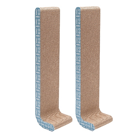 FurHaven Standard Wall-Mounted Corrugated Cat Scratcher 2-Pack with Catnip, Standard Size