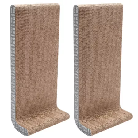 FurHaven Large Wavy Wall Mounted Cat Scratching Post with Catnip Large 2 Pack Cat Scratchers