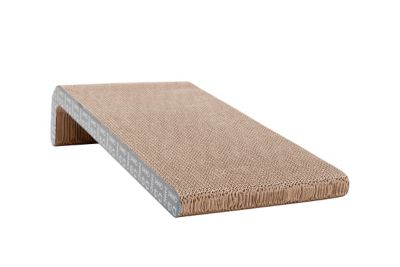 Image showing  Wide Wall-Mounted Corrugated Cat Scratcher with Catnip, Wide Size, 2-Pack