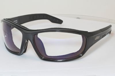 Image showing  Motorcycle Sunglasses, Black Frame, Clear Lens