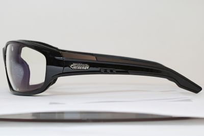 Image showing  Motorcycle Sunglasses, Black Frame, Clear Lens