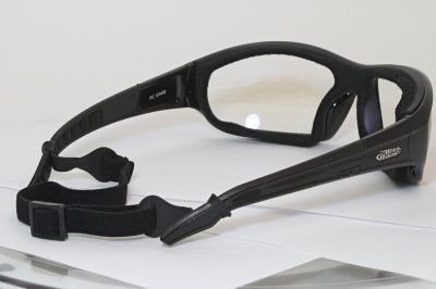 Image showing 5 th Wind Riders Motorcycle Sunglasses, Black Frame, Clear Lens