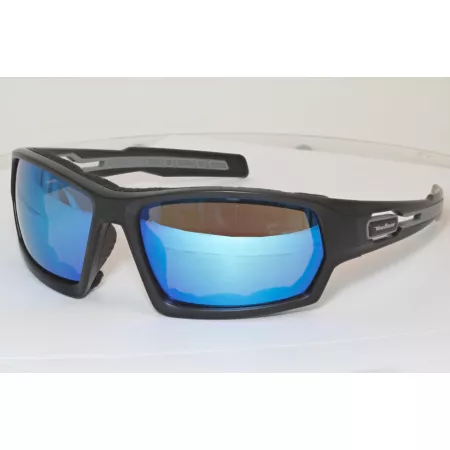 Wind Riders motorcycle sunglasses black frame blue lenses Safety Glasses