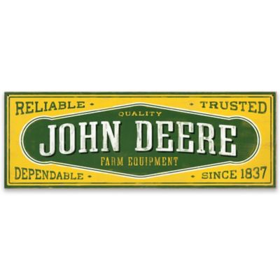 John Deere Reliable Trusted Dependable Quality Farm Equipment Wood Wall Decor