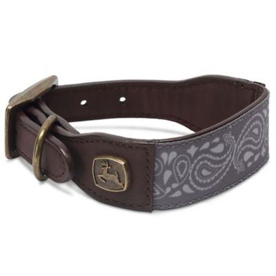 John Deere Paisley Pattern Dog Collar, Small