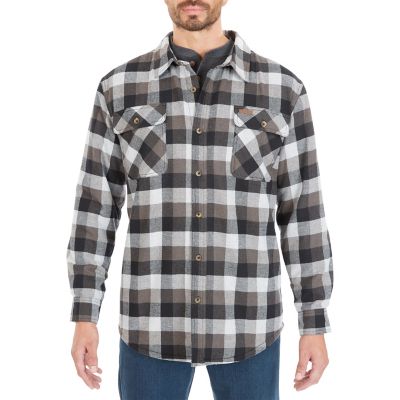 Smith's Workwear Big Men's Sherpa-Lined Flannel Shirt Jacket