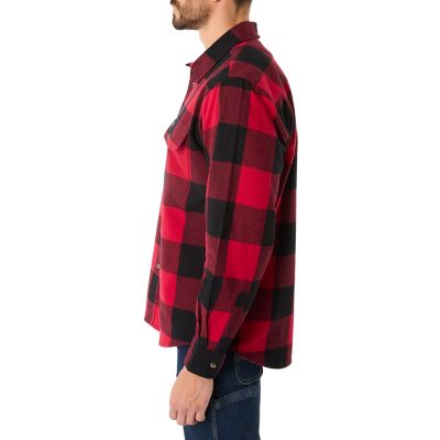 Image showing  Men's Buffalo Plaid 1-Pocket Flannel Button-Up Long-Sleeve Work Shirt, 6 oz. Fabric Size