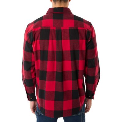 Image showing  Men's Buffalo Plaid 1-Pocket Flannel Button-Up Long-Sleeve Work Shirt, 6 oz. Fabric Size