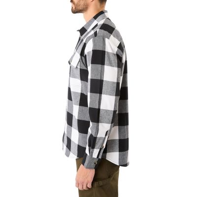 Image showing  Men's Buffalo Plaid 1-Pocket Flannel Button-Up Long-Sleeve Work Shirt, 6 oz. Fabric Size
