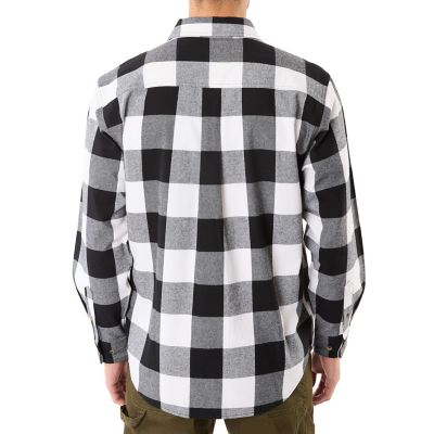 Image showing  Men's Buffalo Plaid 1-Pocket Flannel Button-Up Long-Sleeve Work Shirt, 6 oz. Fabric Size