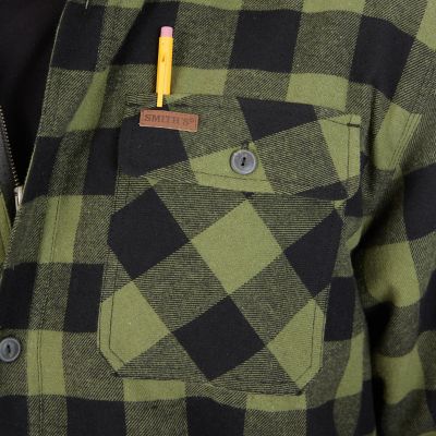 Image showing  Men's Sherpa-Lined Hooded Flannel Big and Tall Shirt Jacket