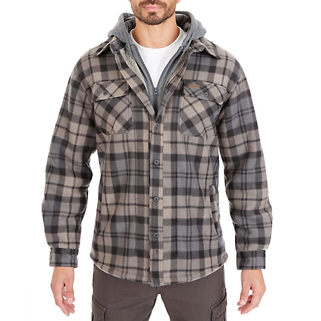 Smith's Workwear Big Men's Sherpa-Lined Microfleece Shirt Jacket