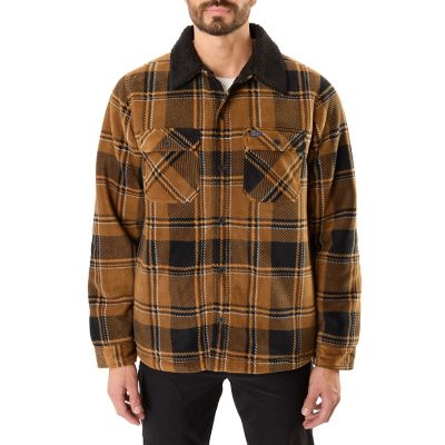 Smith's Workwear Men's Sherpa-Lined Plaid Polarfleece Jacket
